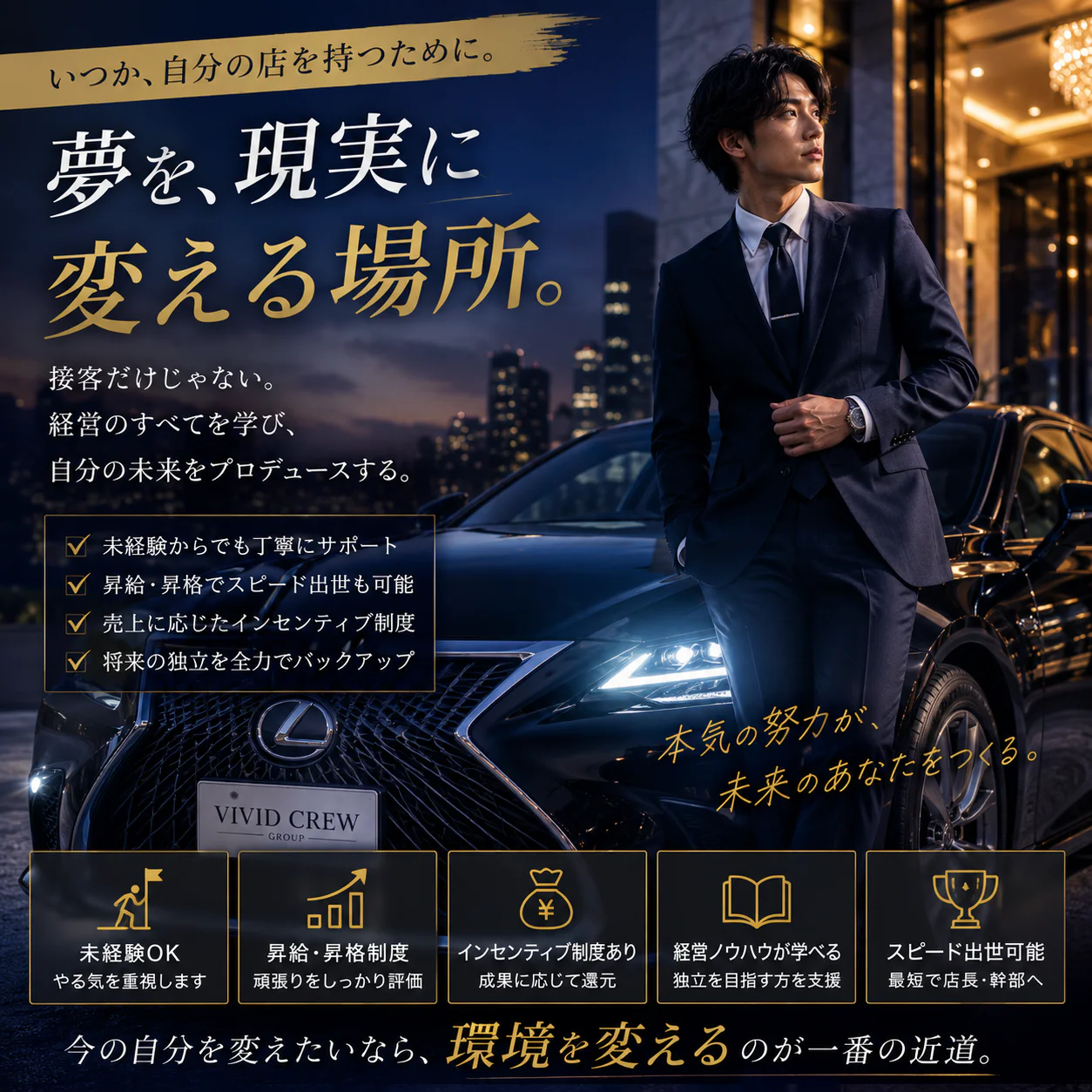 「いつか自分のお店を持ちたい。」その夢、本気で応援します。