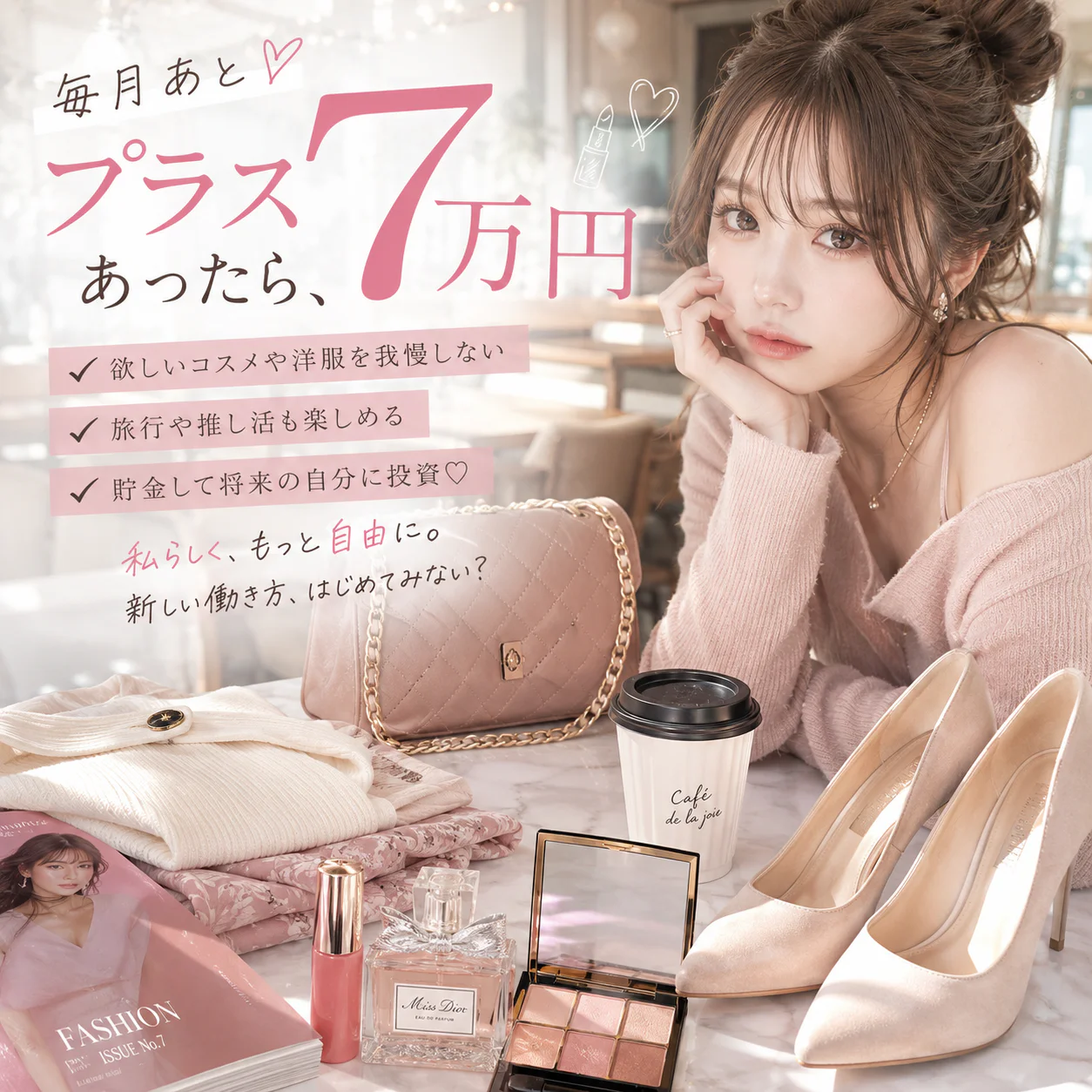 毎月あと7万円あったら、何に使いますか?