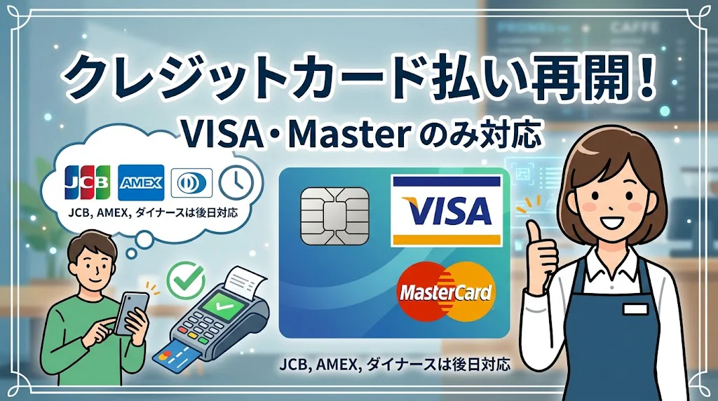 クレジットカード払い再開です(VISA・Masterのみ)お待たせしました。