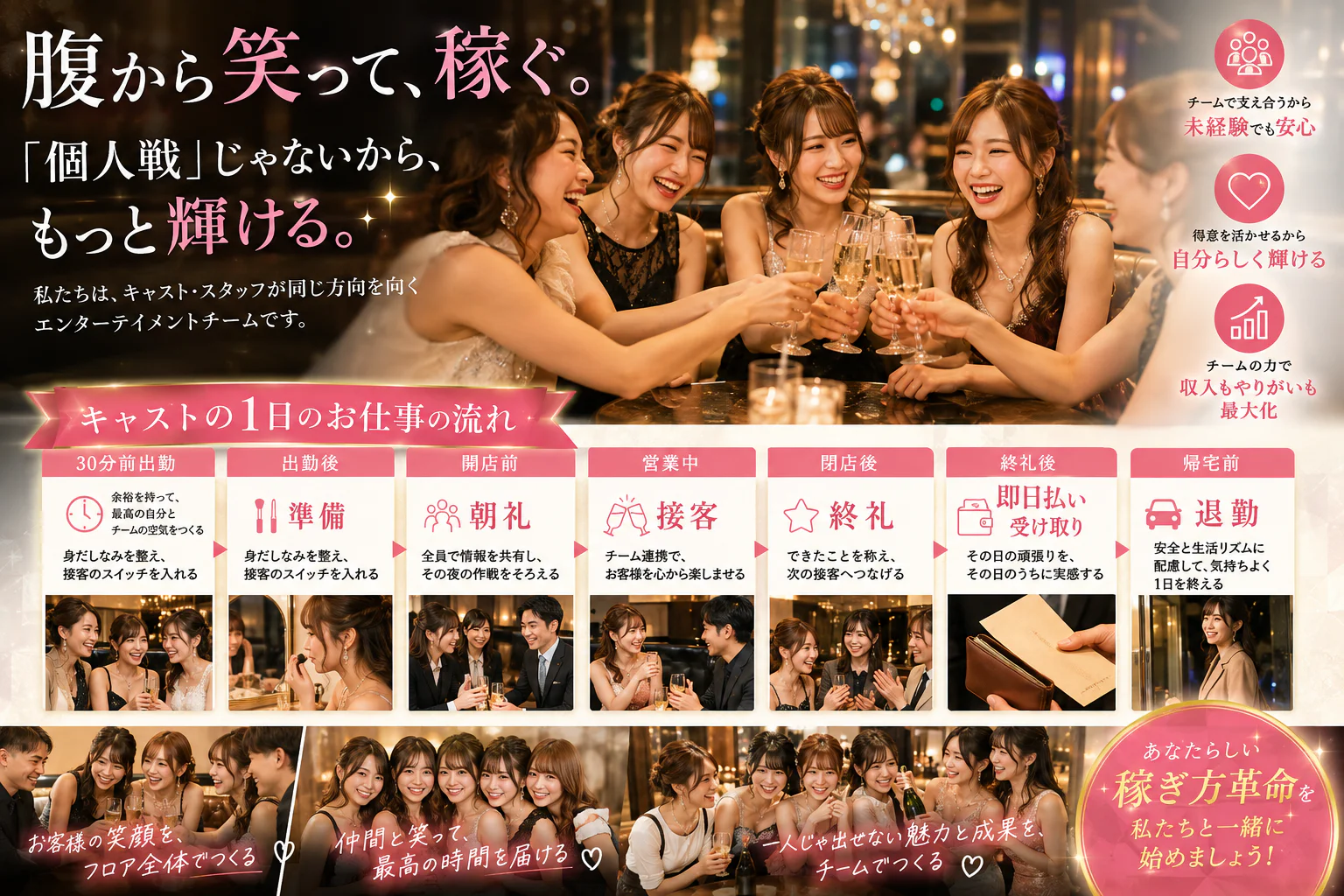 腹から笑って、稼ぐ。